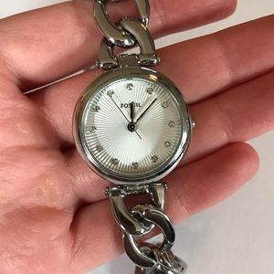 Silver Fossil watch